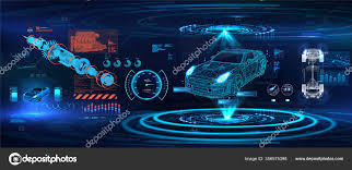 Hologram auto i lav poly stil Stockvektor af ©sergeybitos.mail.ru 356575398