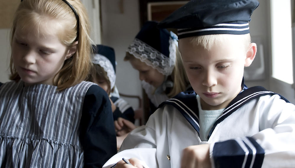 Elever på besøg på Greve Museum