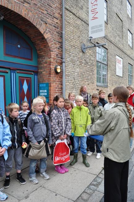 Elever på byvandring med Roskilde Museum