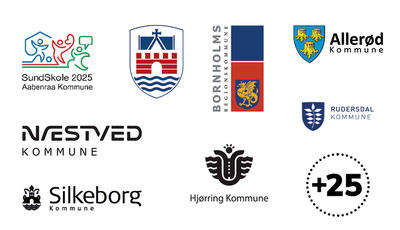 Logoer med Skoletjenestens samarbejdskommuner