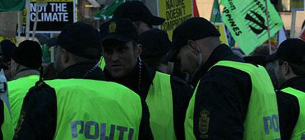 Politi ved demonstration 