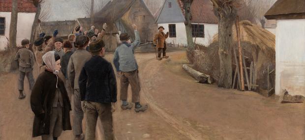 L.A. Ring, Den berusede mand, 1890. Ordrupgaard