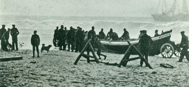 Flyvholm Redningsbåd ved Betanias stranding.