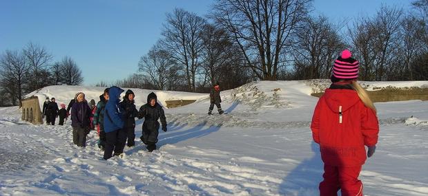 Vestvolden i sne