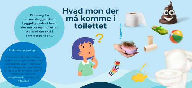 Barn undrer sig over, hvad der må komme i toilettet