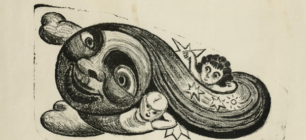 Udsnit af 'Nisse Jupiter' (1950) af Henry Heerup