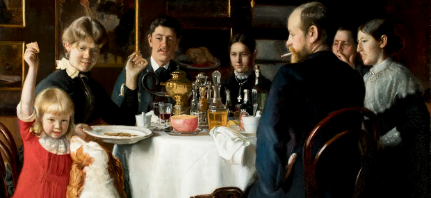 Ved Frokostbordet, Michael Ancher 1888