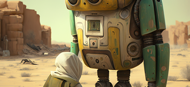 AI billede af en robot