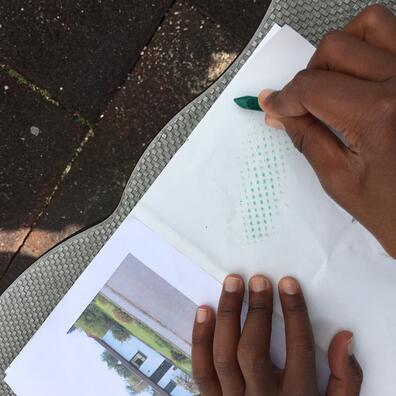 Frottage med oliekridt