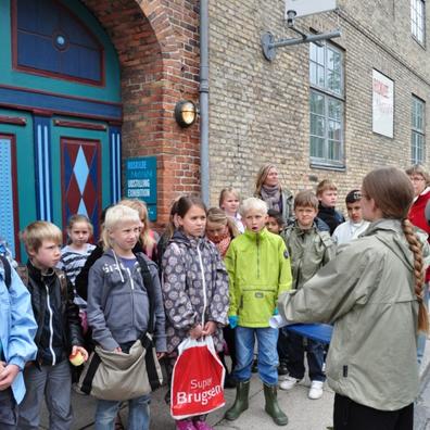 Elever på byvandring med Roskilde Museum