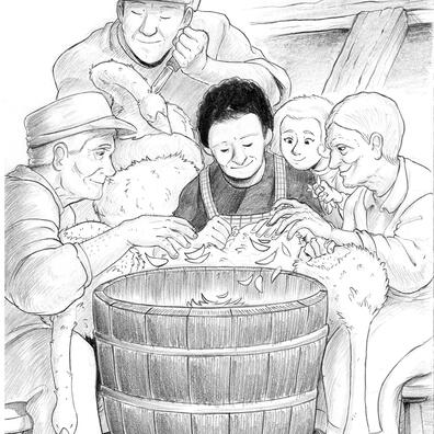 Udsnit fra forsidebilledet, tegnet af Christoffer Hammer