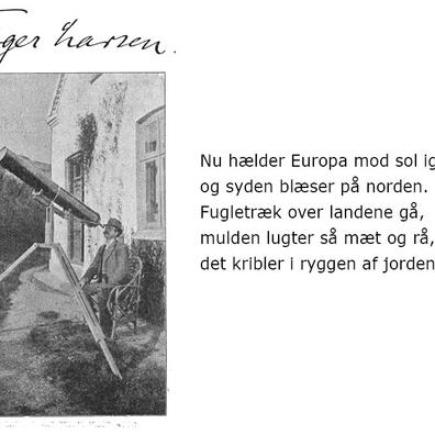 Thøger Larsen med sin selvbyggede stjernekikkert