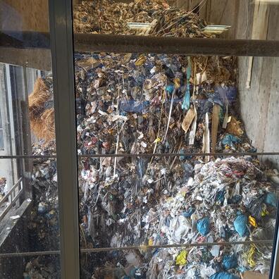 Affaldssiloen med restaffald fra Lolland og Guldborgsund kommuner