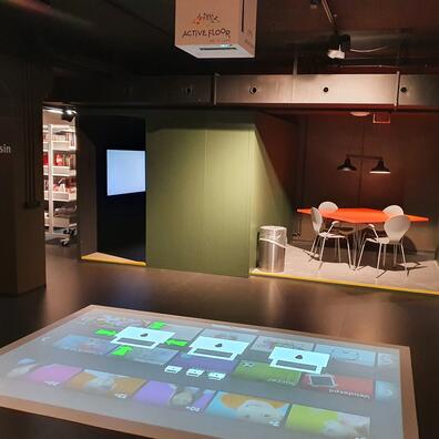 Active Floor i kælderen på Kolding Bibliotek