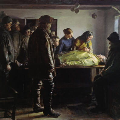 Den Druknede, Michael Ancher 1896