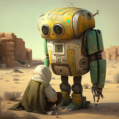 AI billede af en robot