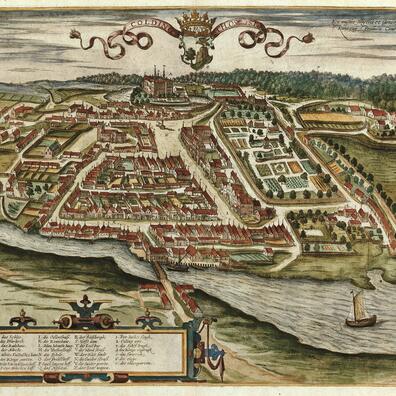 Braunius' prospekt af Kolding 1587.