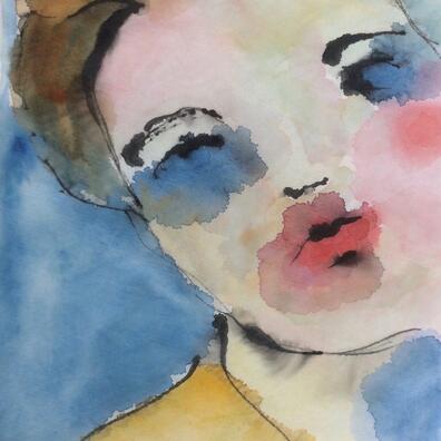 Fem piger spiller teater.