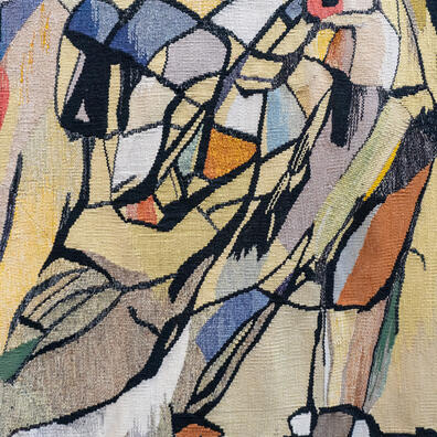 Udsnit af vævningen "Den lange rejse."