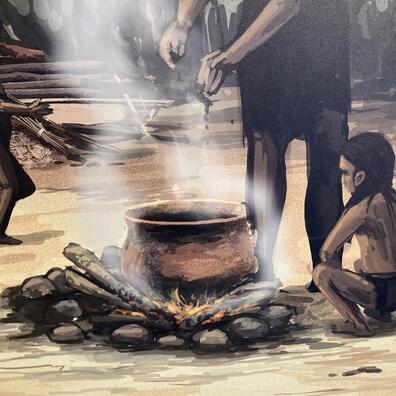 Madlavning på bopladsen for 7.000 år siden 